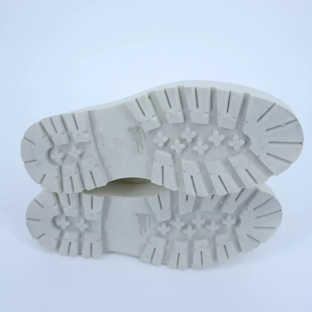 STEVE MADDEN Sahara Rain Boot Bone White Platform Pull On Waterproof Women's 9